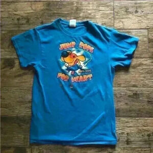 Jump Rope for Heart Blue Shirt Small